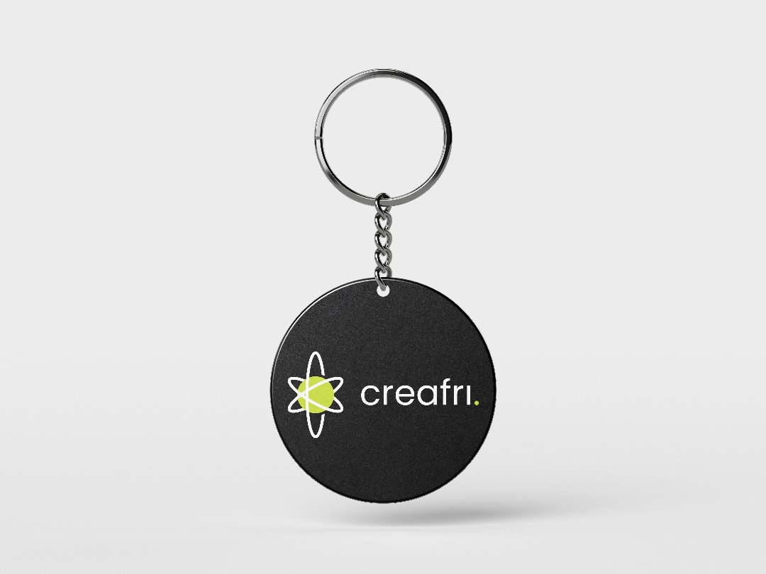 Creafri keychain with black background